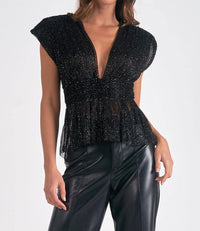 Elan - Kyra Peplum Top