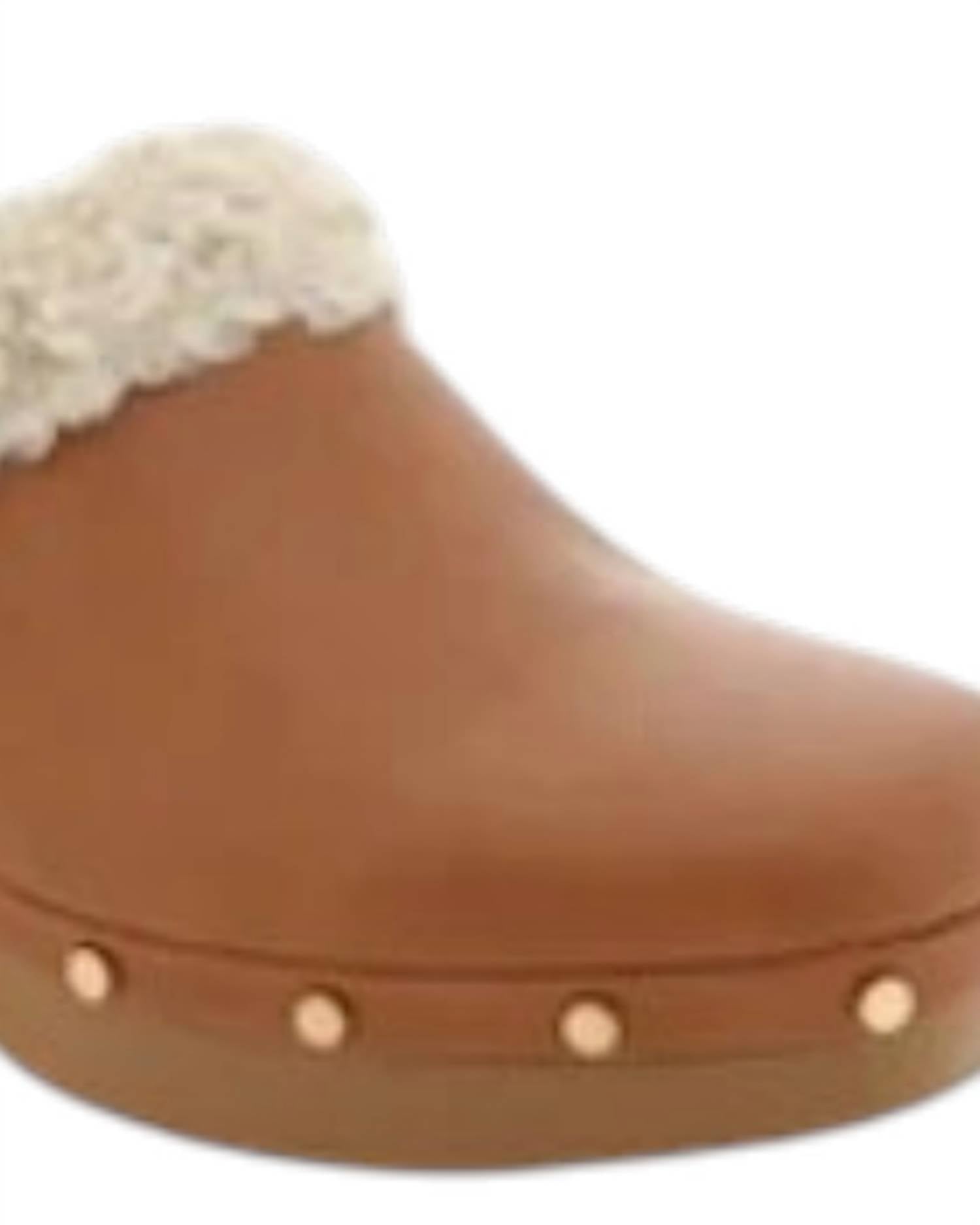 BiLLiNi Women's Edna Fur Clog in tan - women's shoe - alternate view