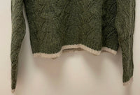 Autumn Cashmere - Women's Boxy Shell Stitch Tipped Crew Top