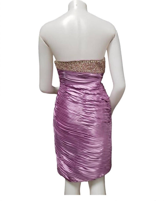 Terani Couture - Sequined Satin Dress