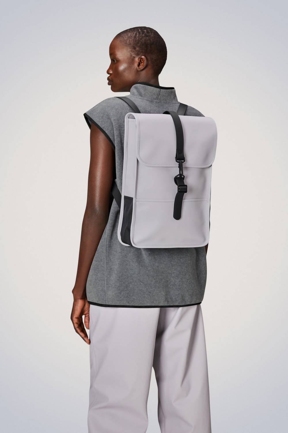 Rains Unisex Mini Backpack in flint - men's bag - alternate view