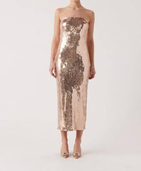 Sophie Rue Leigh Sequin Dress in gold - women's dress