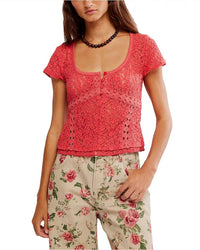 Free People - Claro Short Sleeve Blouse