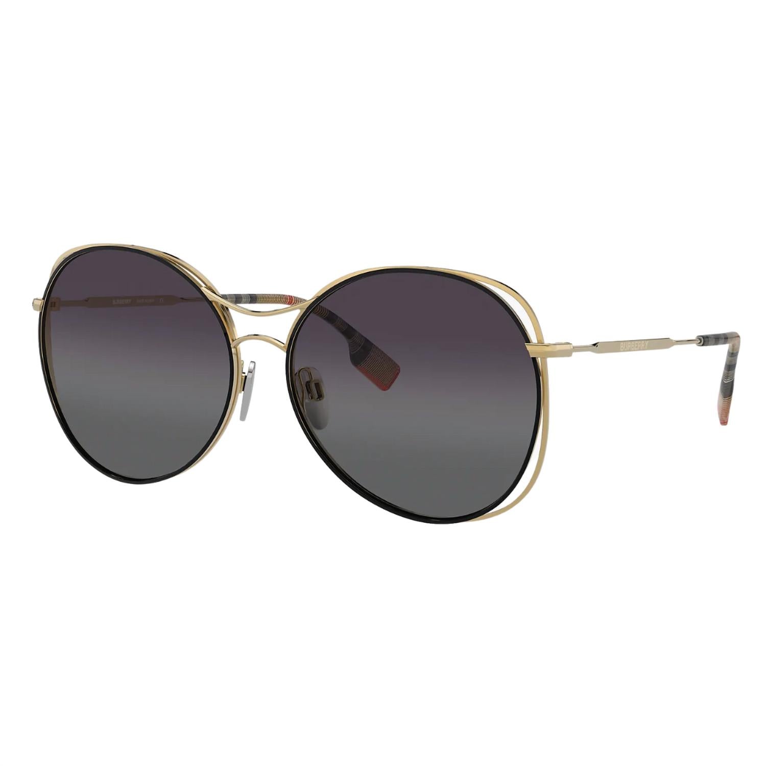 Burberry BE3105 Sunglasses in gold and black in gold and black - women's accessory