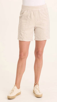 Wearables Louisa Twill Pull On Shorts in chalky tan grey - women's shorts