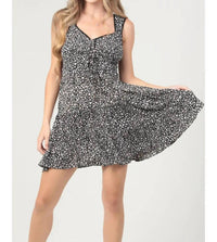 Angie - Tie Front Tank Strap Mini Dress
