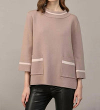 Fate - Mock Neck Contrast Trim Sweater