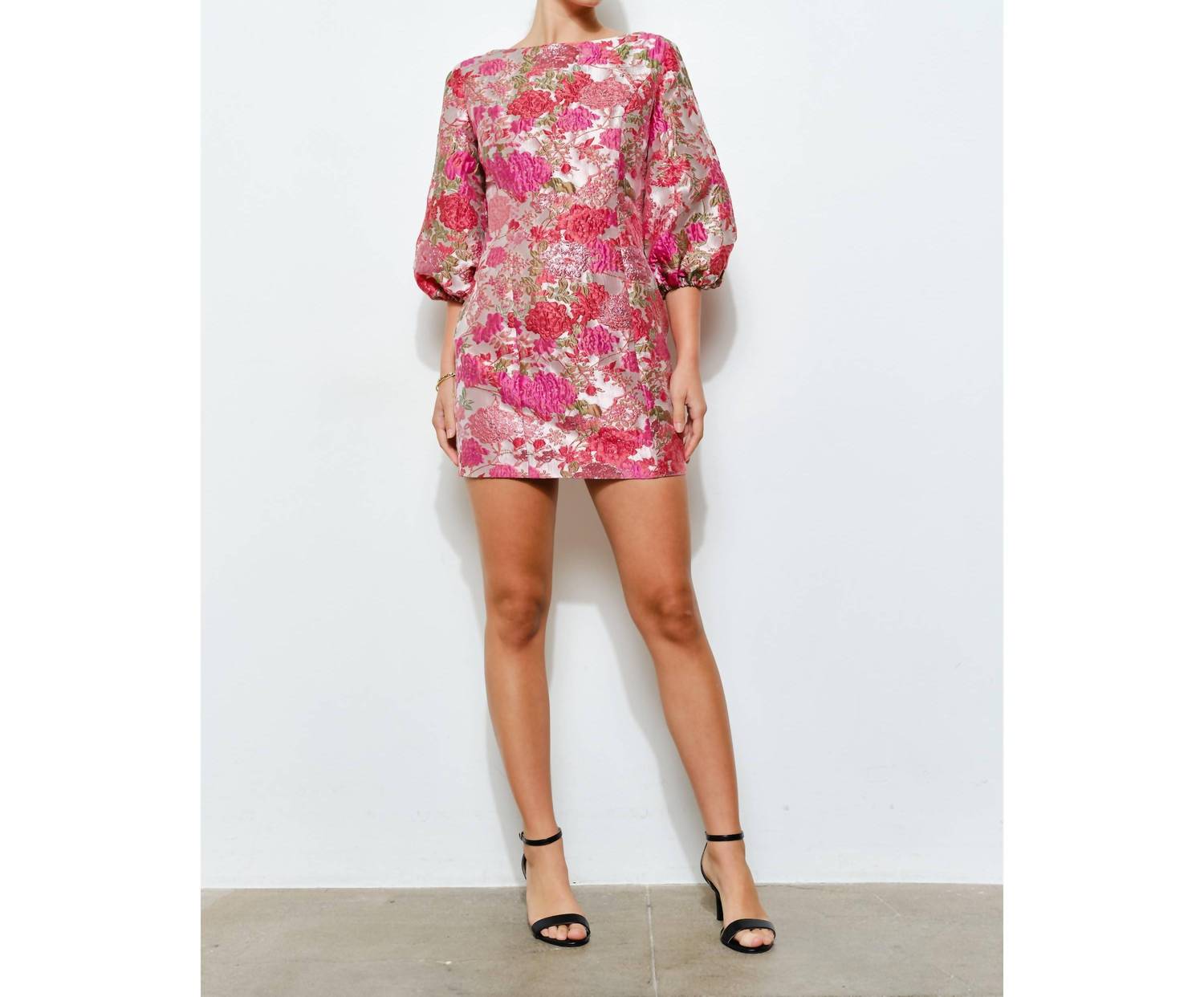 Ina Fashion - Jacquard Puff Mini Dress