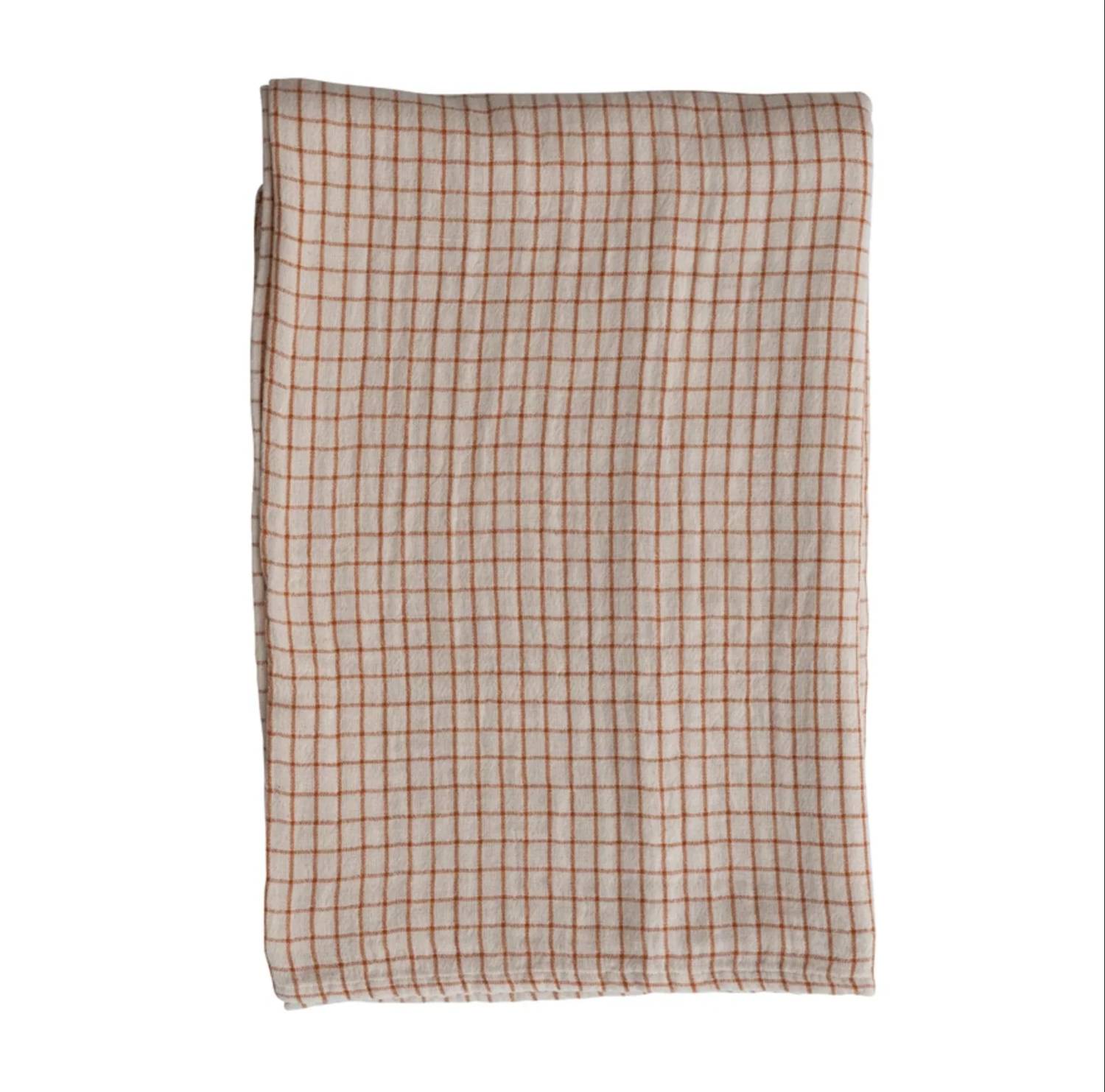 Creative Co-Op - Cotton Double Cloth Tablecloth With Grid Pattern