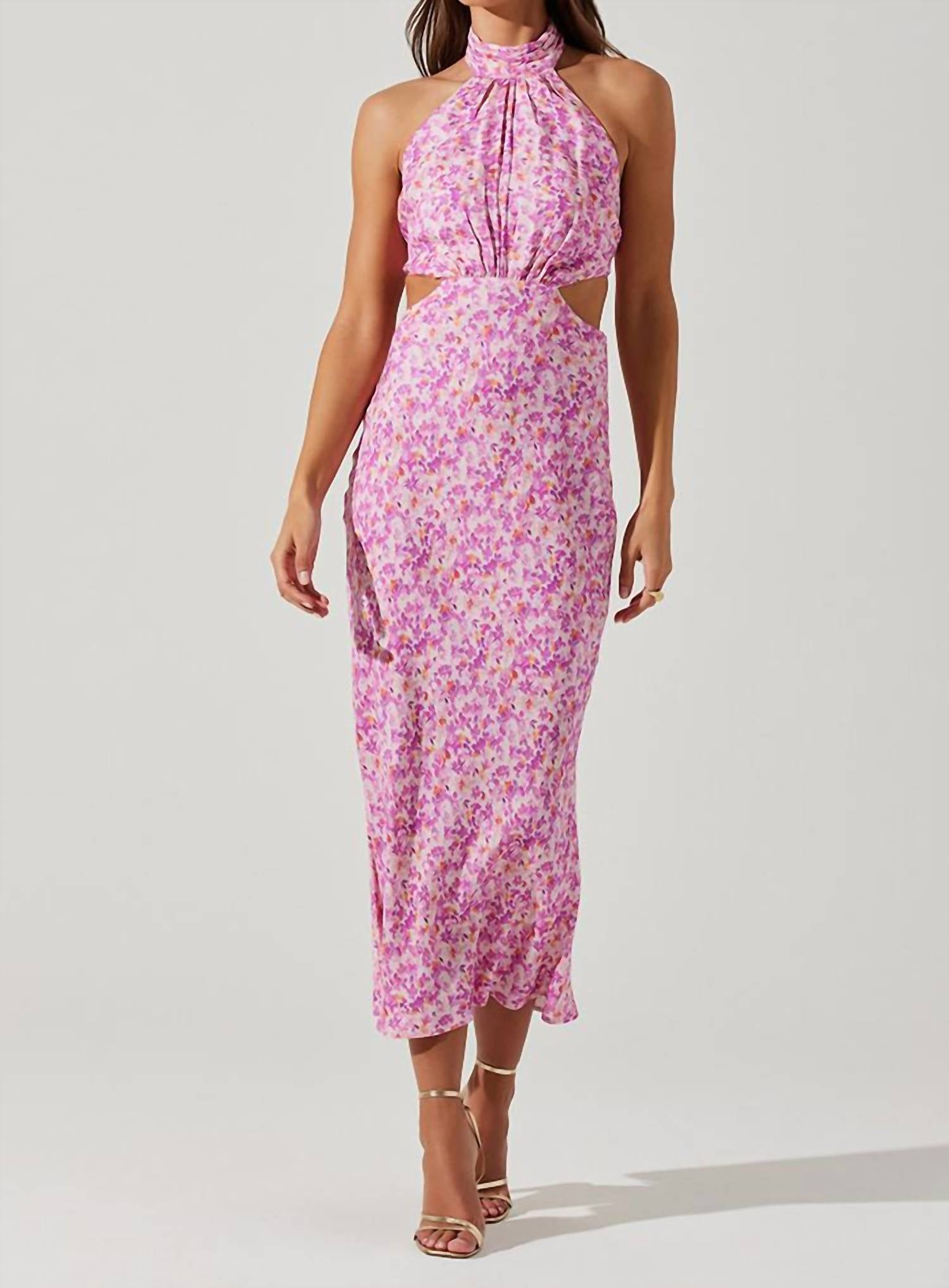 Astr - Ambretta Halter Midi Dress
