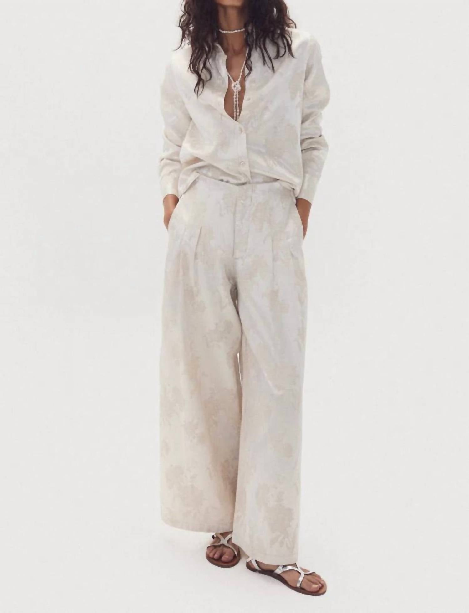 Lanhtropy - Culotte Brocade Pant