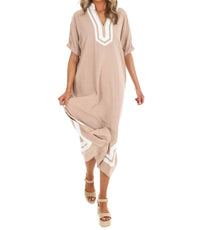 Entro - Women's In The Best Way Contrast Midi Dress