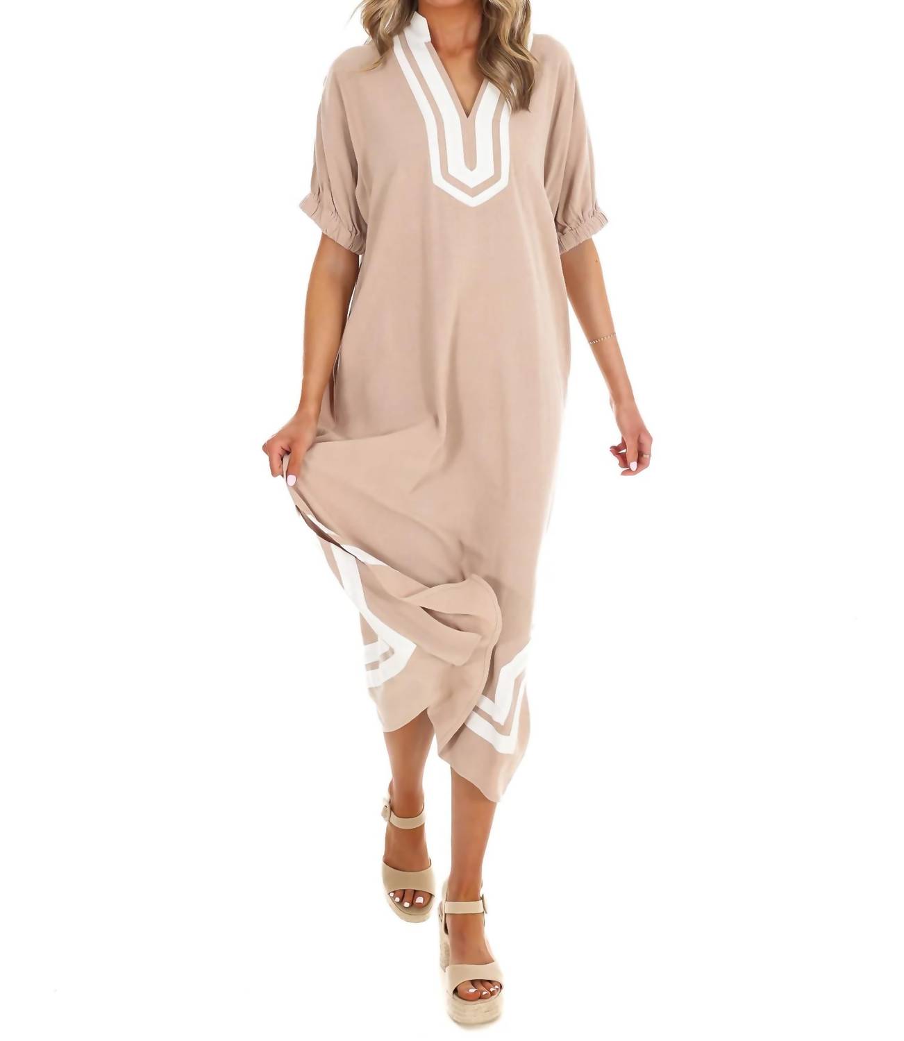 Entro - Women's In The Best Way Contrast Midi Dress