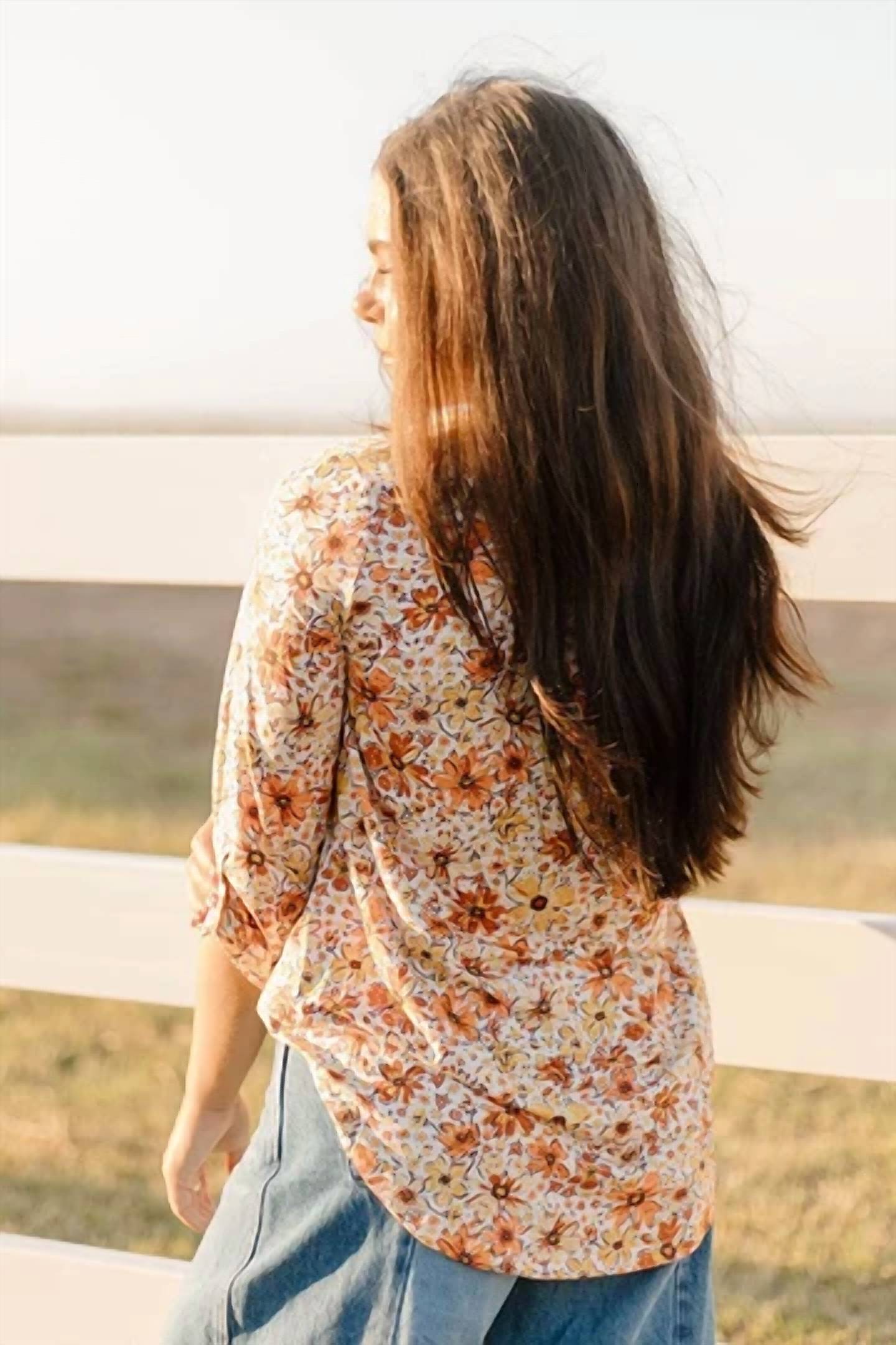 Sterling Kreek - Fall Flowers Top