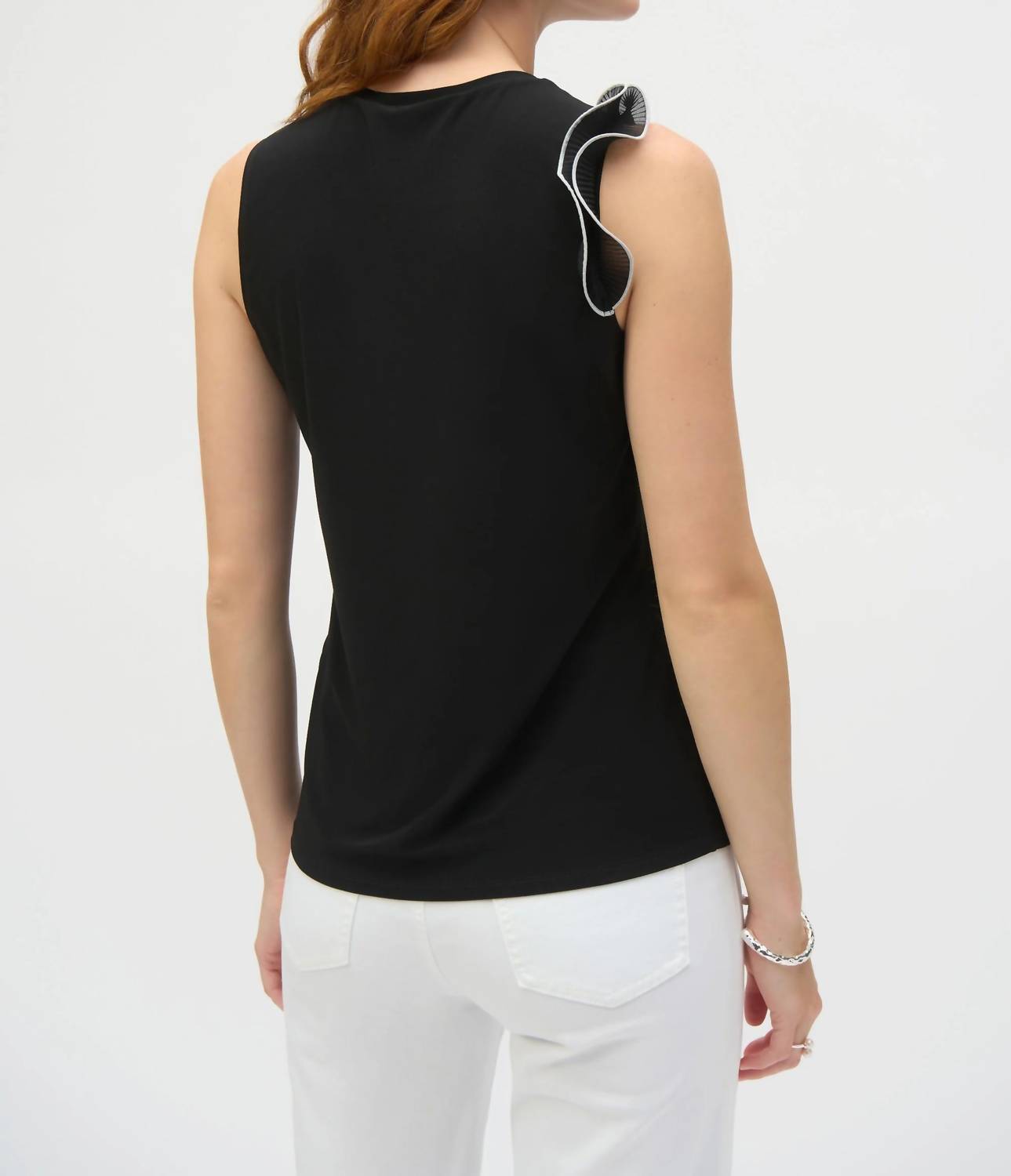 Joseph Ribkoff - Silky Knit And Chiffon Fitted Top