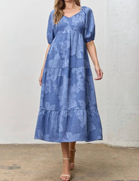 Polagram - Flossie V-neck Tiered Midi Dress