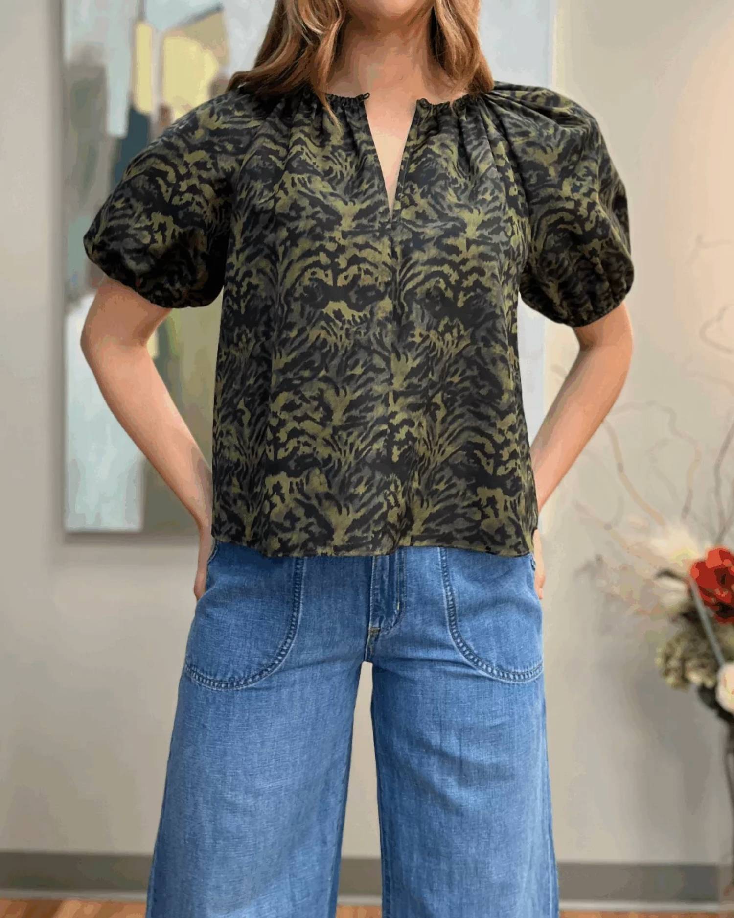 Ulla Johnson - Talie Silk Short Sleeve Blouse