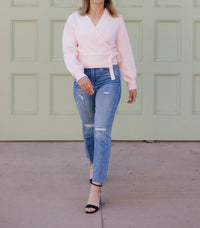 Aaron & Amber - Carnation Wrap Sweater