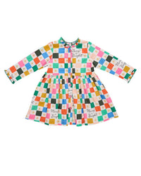 PINK CHICKEN Girls' Autumn Dress in merry bright - kids' dress