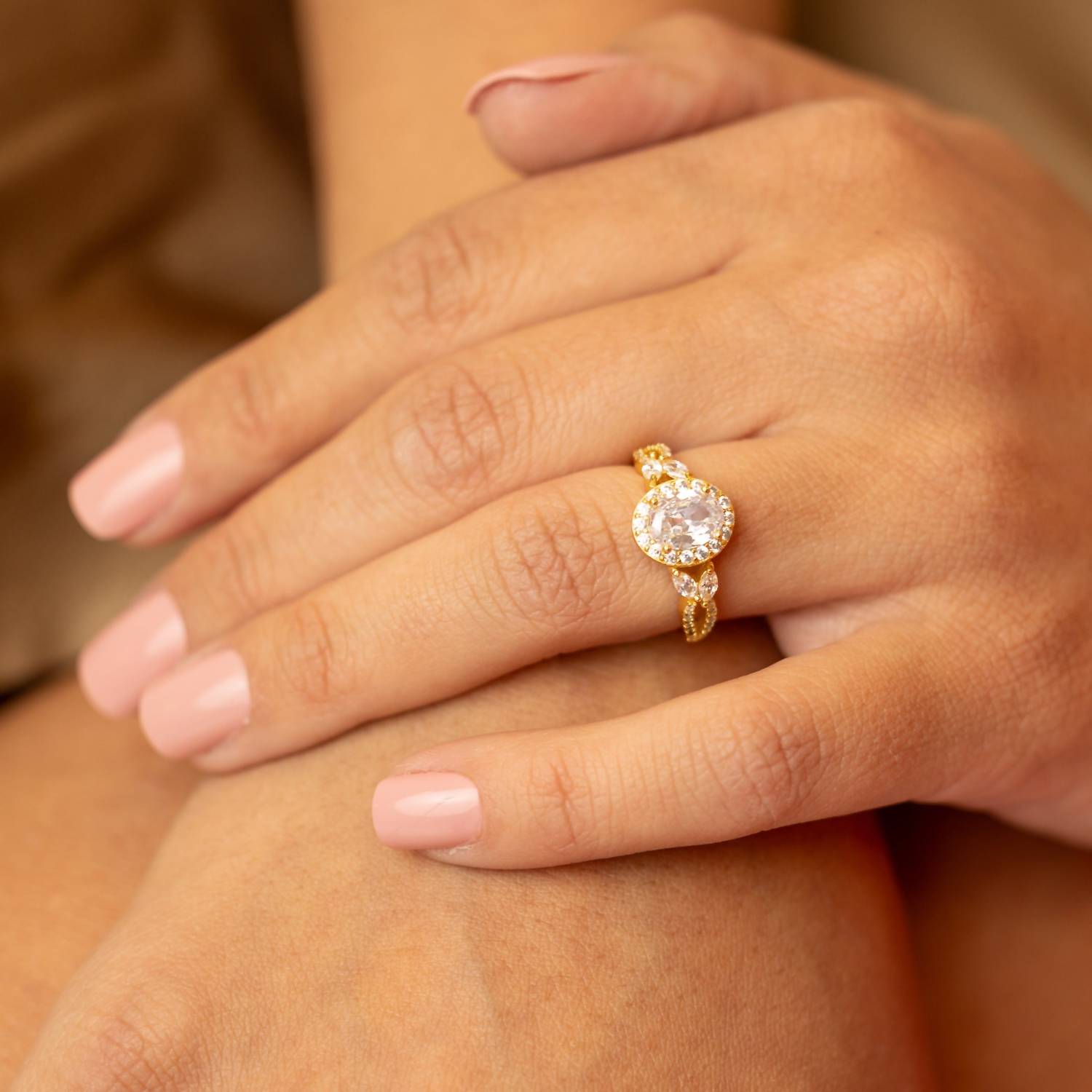 Starlette Women's Victoria Engagement Ring in gold - women's jewelry - alternate view