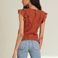 Veronica Beard - Aira Flutter Sleeve Top
