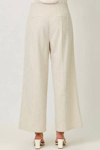 mystree Sparklet Pinstripe Trousers in ivory - women's pants - detail view