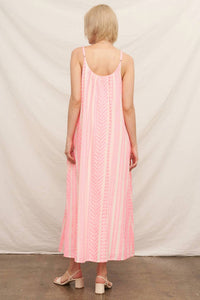 En Creme - Neon Embroidered Cami Maxi Dress