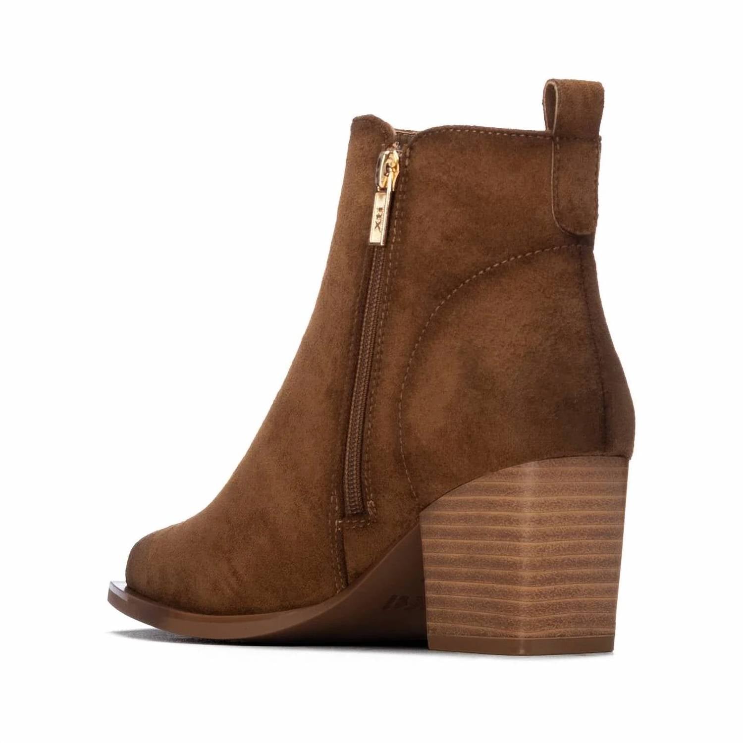 Xti - Women's Block Heel Suede Ankle Booties