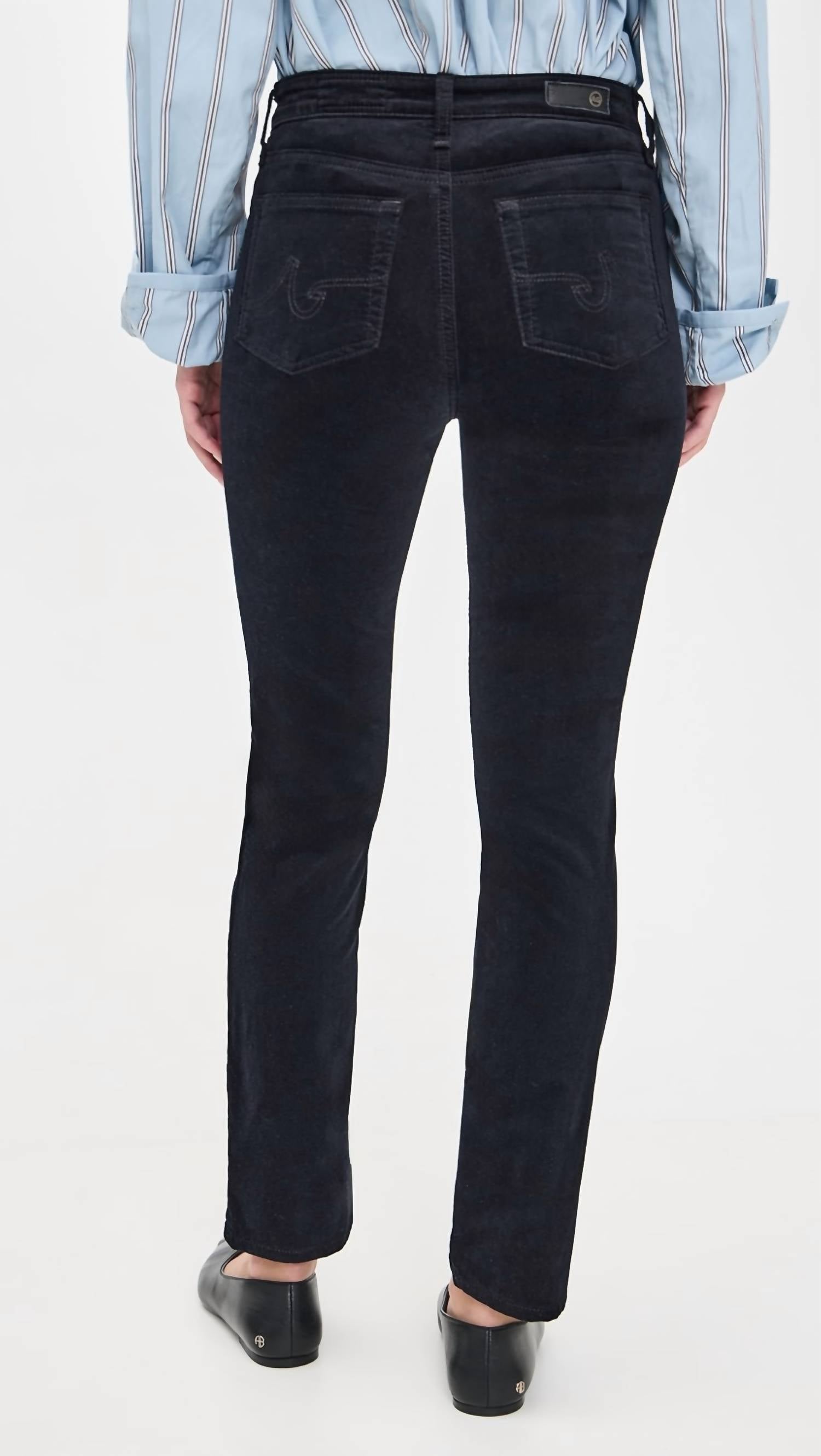 Ag Jeans - Mari Hi Rise Straight Velvet Jeans