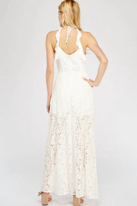 Entro - Lace & Ruffle Maxi Romper