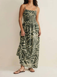 Z Supply - Bayside Tova Palm Linen Maxi Dress