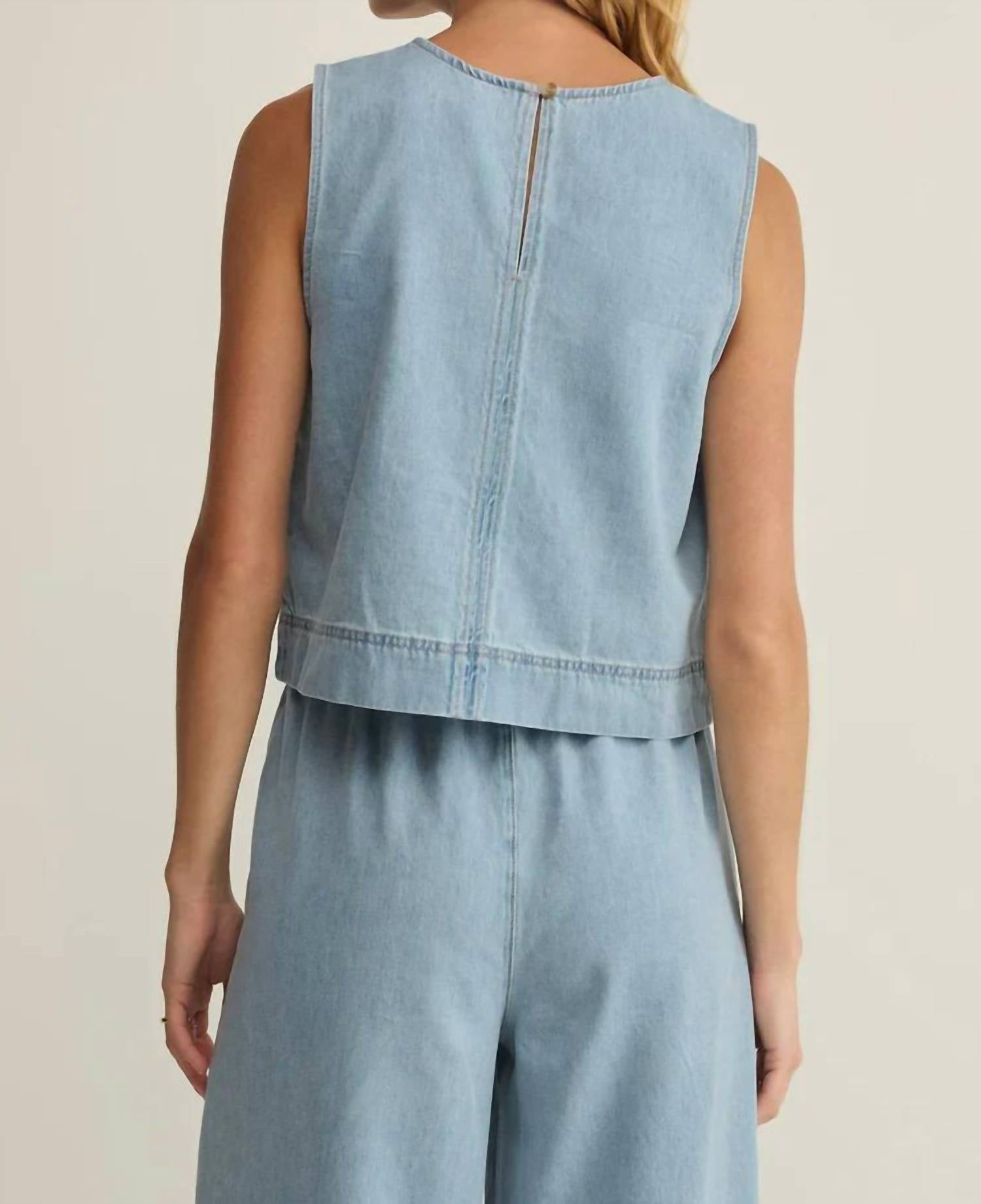Z Supply - Sun Seeker Denim Cropped Tank Top