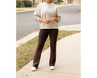 Julia Rose Rhea Bootcut Leggings With Pockets in brown - women's pants - view 7
