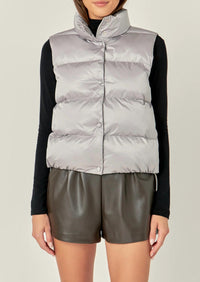 English Factory - Cropped Puffer Vest