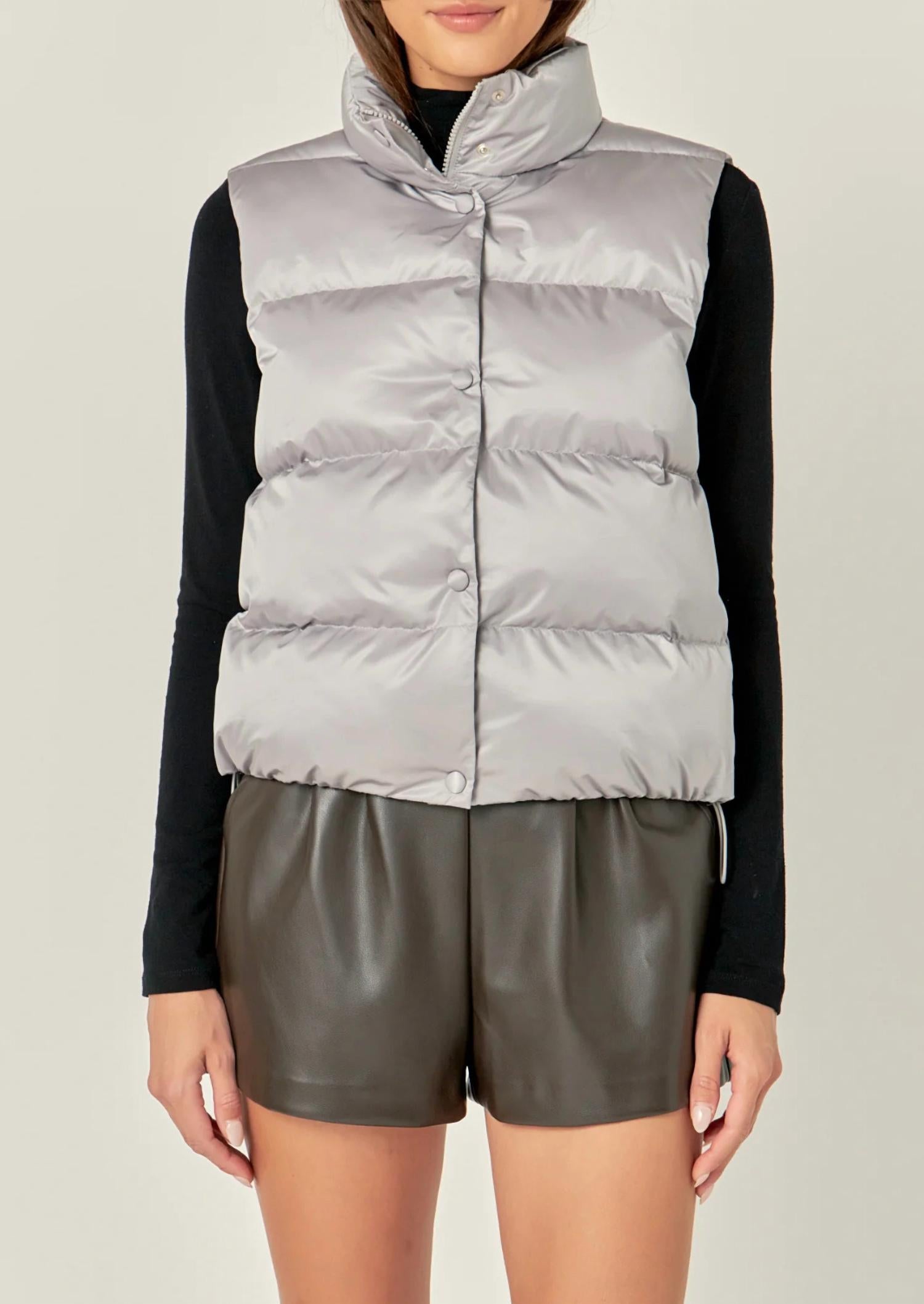 English Factory - Cropped Puffer Vest