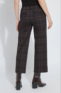 Lysse Women's Livia Crop Pant in dublin plaid - women's pants - detail view