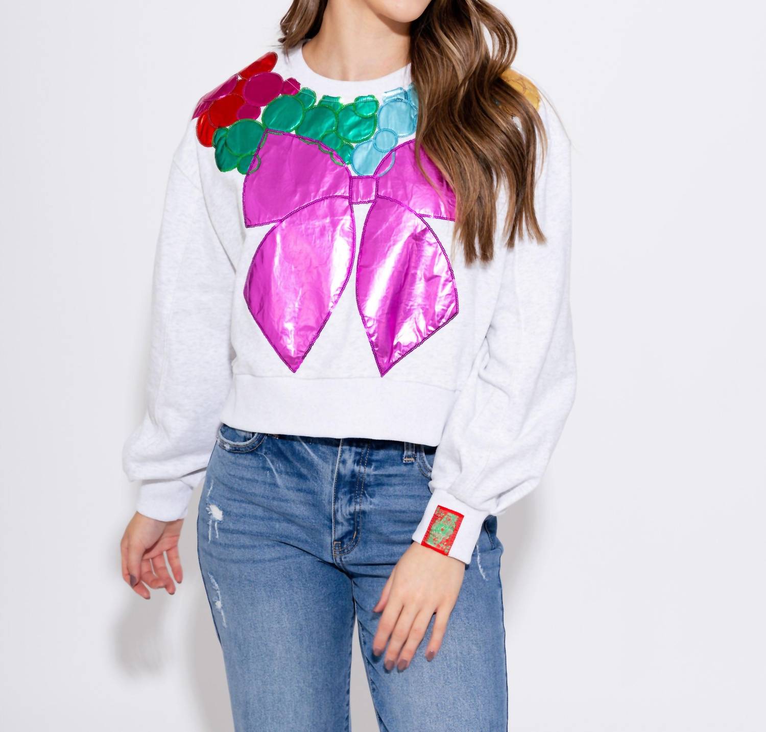 Queen Of Sparkles - Metallic Wreath Sweatshirt