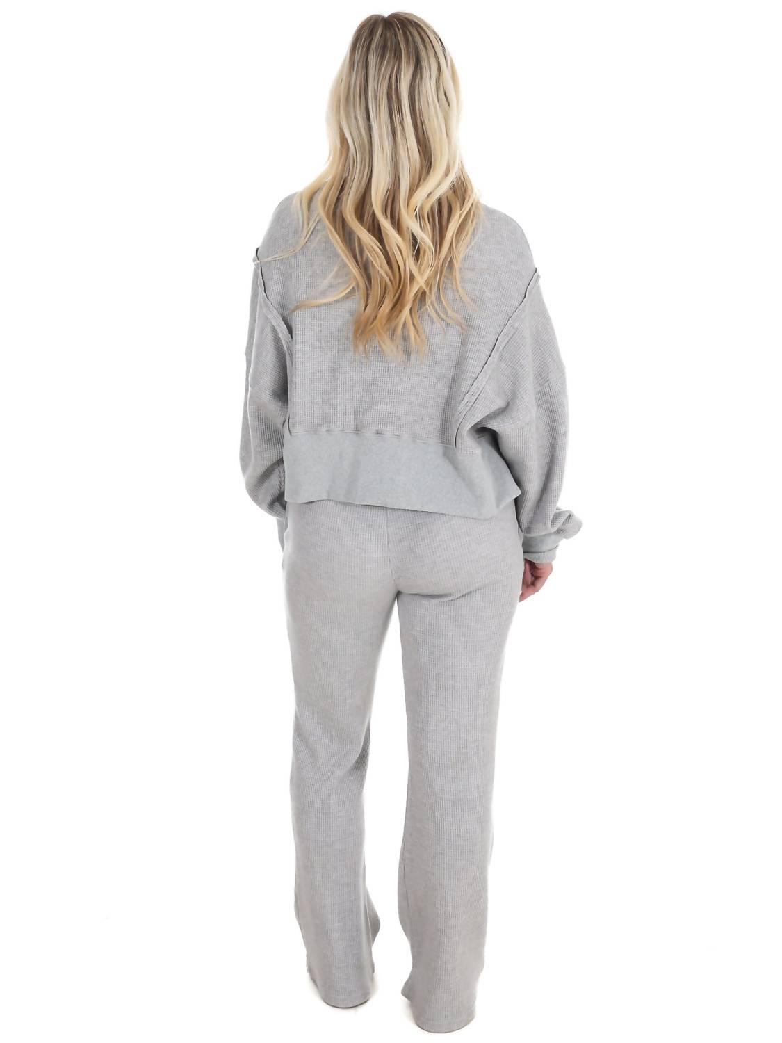 Kimberly C - All Day Cozy Waffle Knit Sweater Set