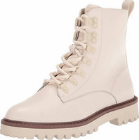 Sanctuary Women's Mode Lace-up Combat Boots in cream - women's shoe - detail view