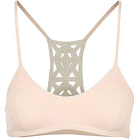L*SPACE Solid Bernie Bikini Top in creamsicle - women's swimwear - alternate view