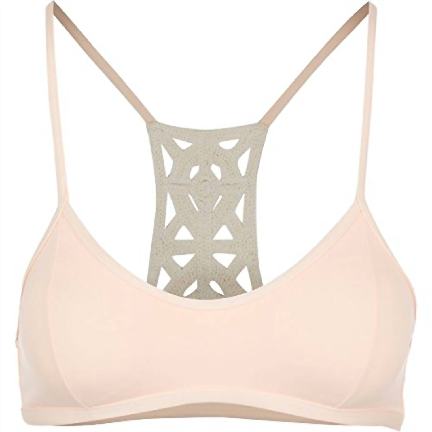 L*SPACE Solid Bernie Bikini Top in creamsicle - women's swimwear - alternate view