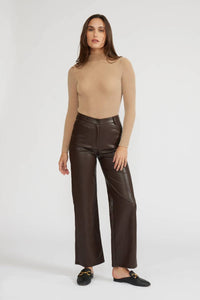 Lucy Paris - Adler Vegan Wide Leg Leather Pants