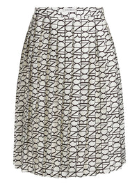Nina Ricci - All Over Logo Pleated Mini Skirt