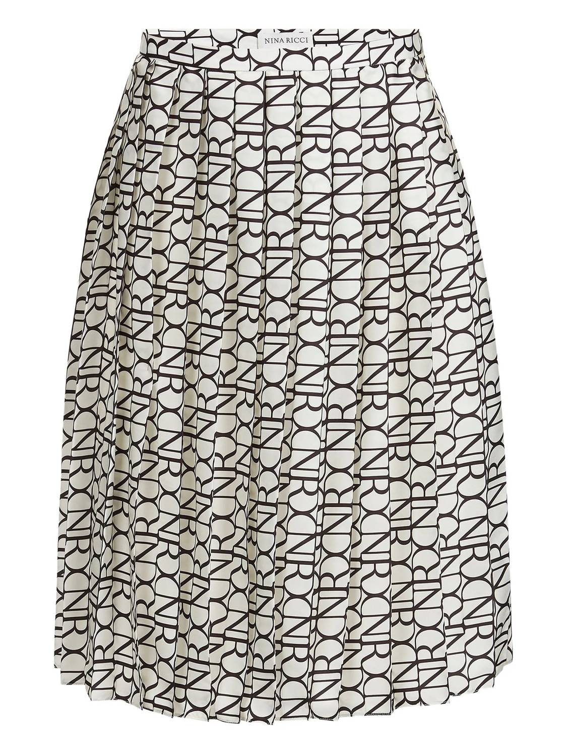 Nina Ricci - All Over Logo Pleated Mini Skirt