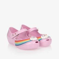 Mini Melissa Girls Ultragirl Sunny Day Sandals in pink white - kids' sandal