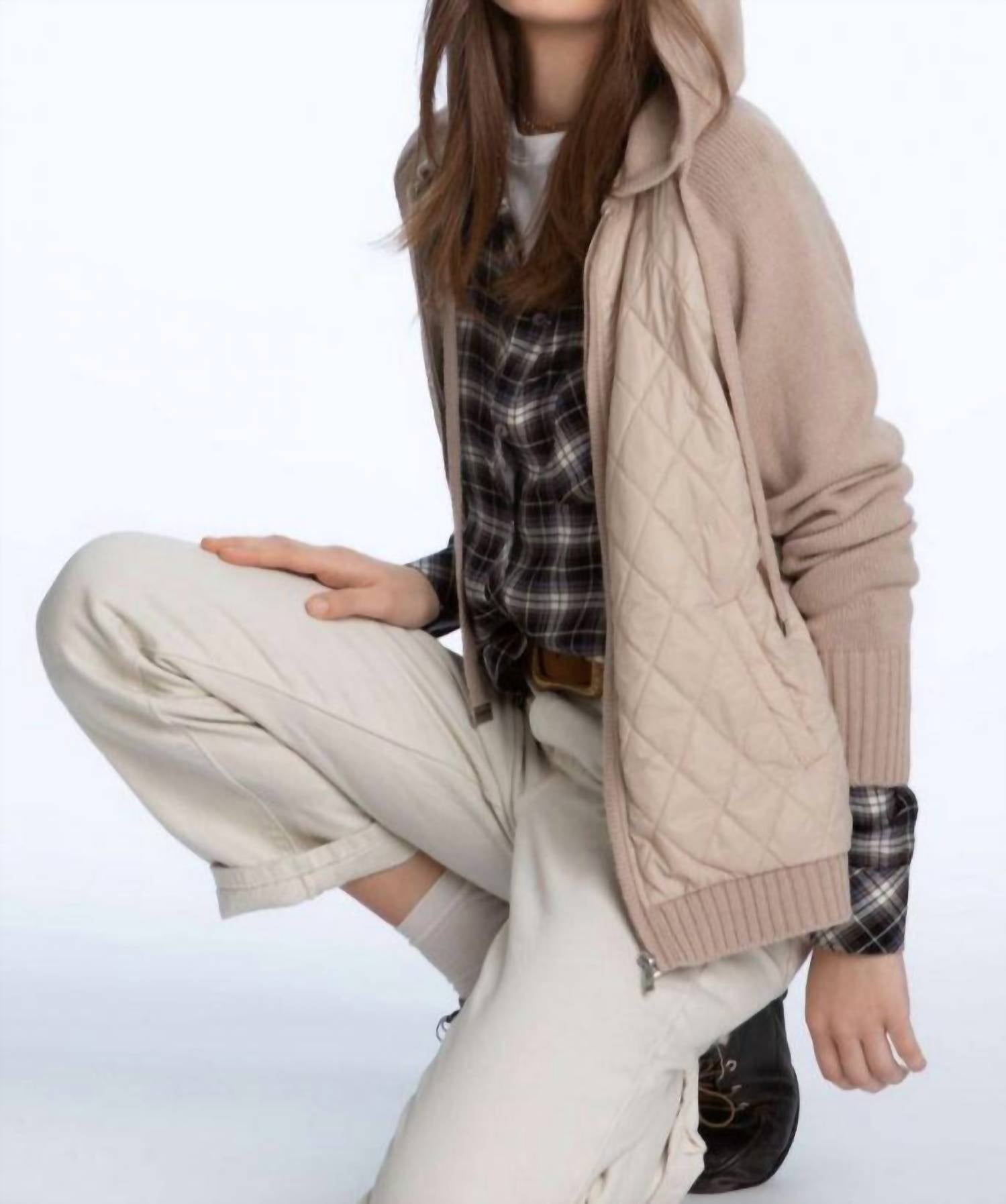 Elliott Lauren - Mix Master Quilted Zip Front Hoodie