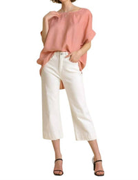 Umgee - Animal Jacquard Dolman Sleeve Top