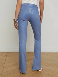 L'Agence - Ruth Coated Straight-leg Jean