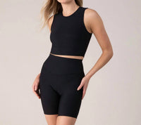Bloch - Ribbed Scoop Crop Tank Top