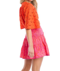 Allison New York - Red Freda Embroidered Top